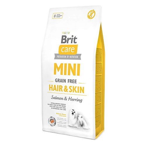 Brit Care Mini Hair & Skin - Беззерновой корм с лососем и сельдью для малых пород собак