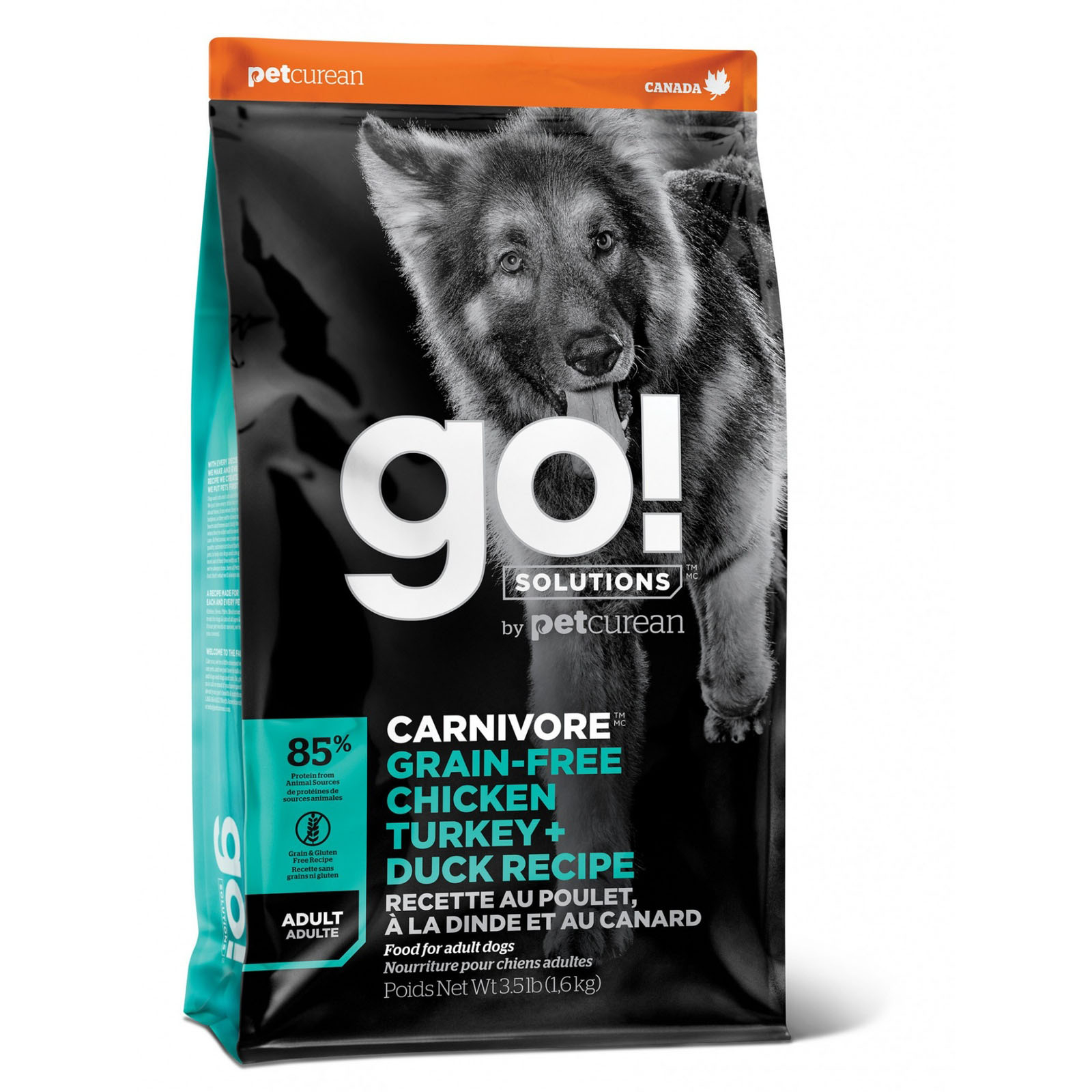 GO! Fit + Free Grain Free All Life Stages Dog - Корм ​​для цуценят и дорослих собак беззерновій-4 види м'яса: індічка, курка, лосось, качка