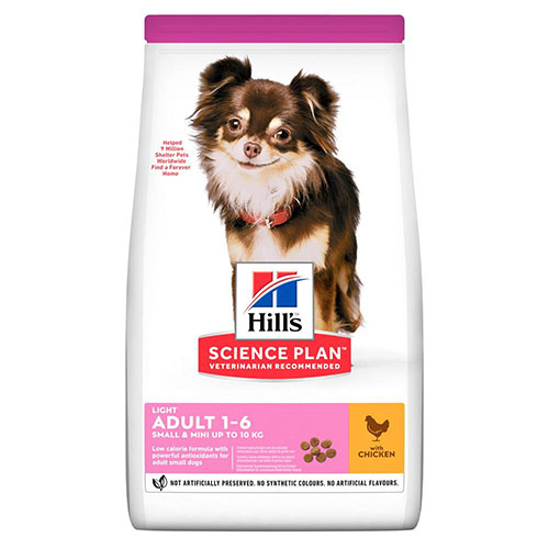 Hills SP Canine Adult Small & Miniature Light корм з куркою для дрібних порід зі схильністю до набору зайвої ваги