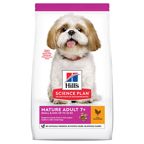 Hills Canine Mature Adult 7+ Mini Корм для собак мелких пород старше 7 лет с курицей