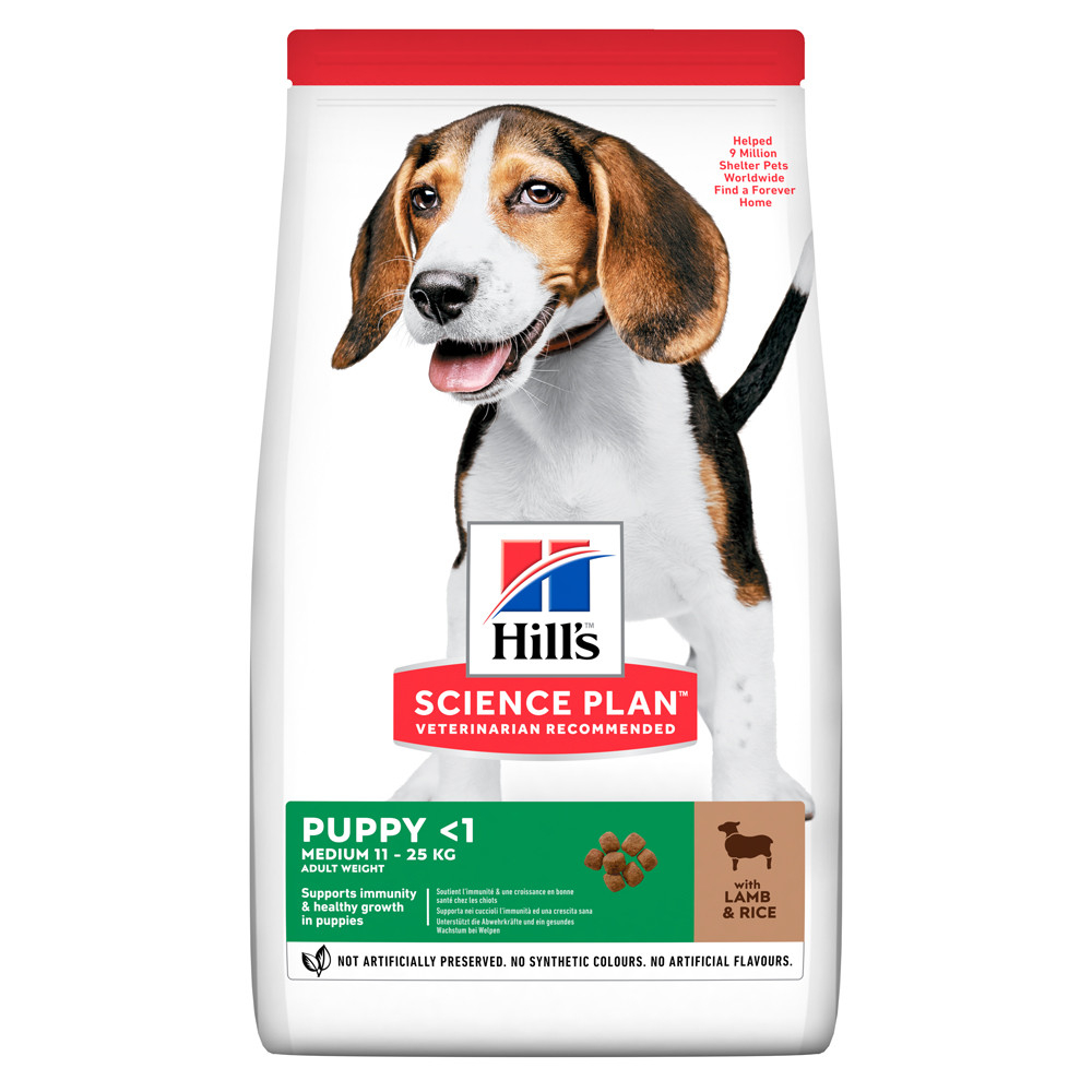Hills Puppy Lamb & Rice Корм для щенков средних пород с ягненком и рисом
