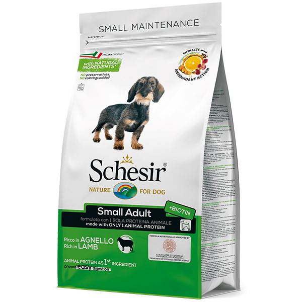 Schesir Dog Small Adult Lamb ШЕЗІР ягня сухий монопротеіновий корм для собак малих порід