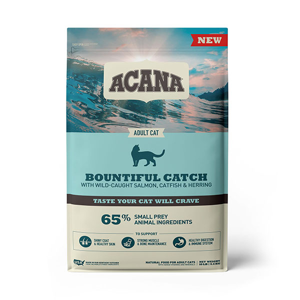 ACANA BOUNTIFUL CATCH CAT корм для взрослых кошек с рыбой дикого улова - 65% мяса