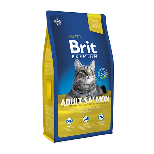 Brit Premium Cat Adult Salmon - Сухой корм для взрослых кошек с лососем