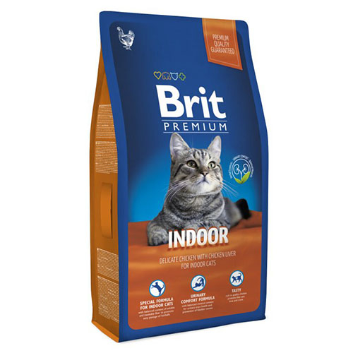 Brit Premium Cat Indoor - Сухой корм для кошек не покидающих помещение