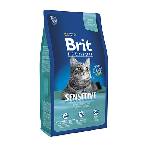 Brit Premium Cat Sensitive - Сухий корм для кішок з чутливим травленням з м'ясом ягняти