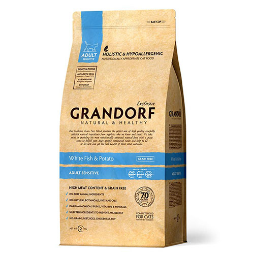 Grandorf (Грандорф) Adult Sensitive White Fish & Potato - Корм для кошек с чувствительным пищеварением, рыба и картофель