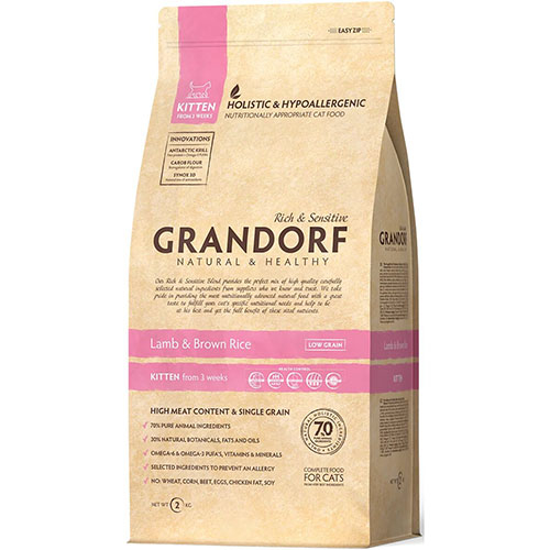 Grandorf (Грандорф) Kitten Lamb & Rice - Корм для котят всех пород (с 3 недель), ягненок и рис