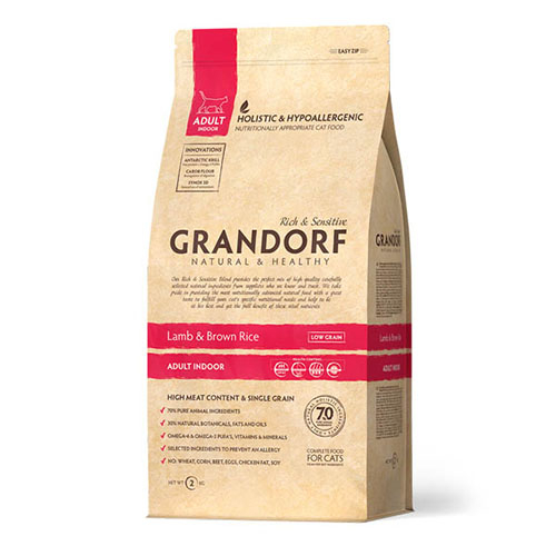 Grandorf (Грандорф) Lamb & Rice ADULT INDOOR - Корм для взрослых котов с ягненком и рисом