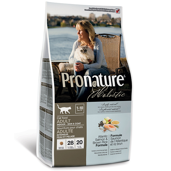 Pronature Holistic Adult Atlantic Salmon&Brown Rice - Пронатюр холистик с атлантическим лососем и коричневым рисом для котов всех пород