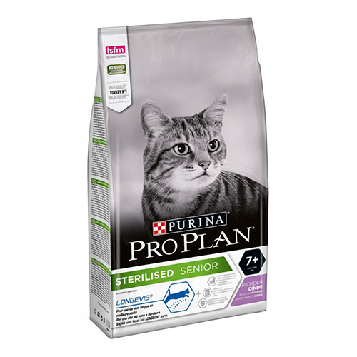 Pro Plan Sterilised - Сухой корм для стерилизованных кошек и кастрированных котов с индюшатиной