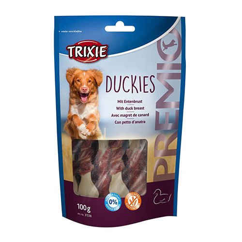 Ласощі для собак Trixie 31538 Premio Duckies КАЛЬЦИЕВАЯ кісточка з філе качки