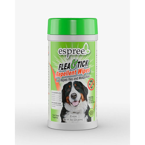 ESPREE (Эспри) Flea & Tick Repellent Wipes - Вологі серветки для додаткового захисту від бліх і кліщів