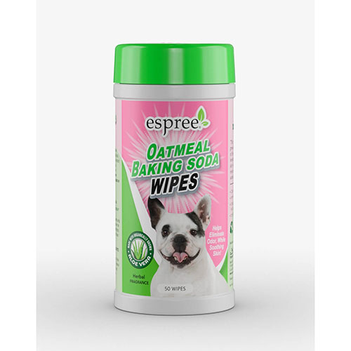 ESPREE (Эспри) Oatmeal Baking Soda Wipes - Влажные салфетки для собак с питьевой содой и протеинами овса
