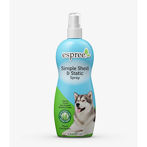 ESPREE (Эспри) Simple Shed and Static Spray - Спрей от выпадения шерсти и зуда, с антистатическими свойствами. Для здоровой шерсти и кожи