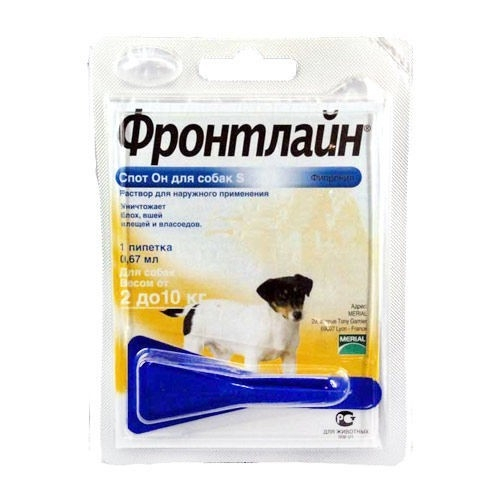 Фронтлайн Спот - ОН (Frontline spot-on) монопипетка для собак 2-10 кг (S)