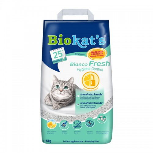 Наполнитель туалетов для кошек Песок Biokats BIANCO FRESH
