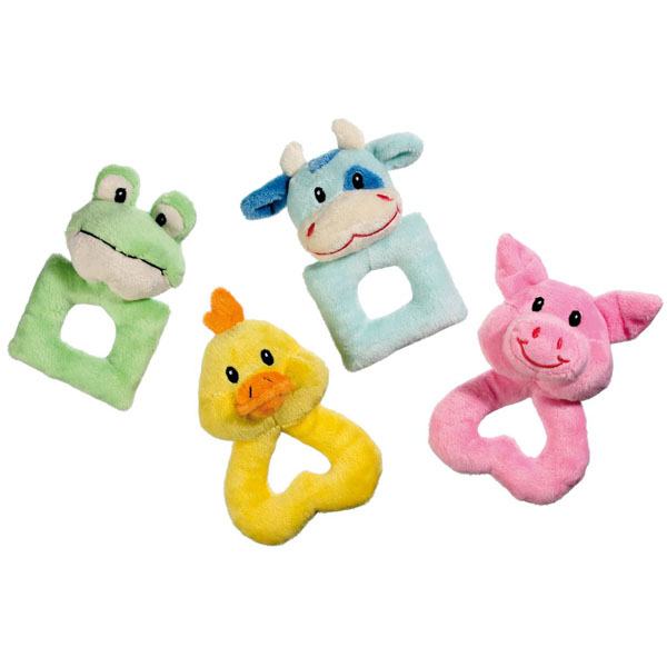 Flamingo Puppy Toy ФЛАМІНГО кільце іграшка для цуценят і собак малих порід, жаба, бичок, свинка, курча, плюш