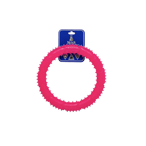 Кольцо MODES Denta розовое, игрушка для собак