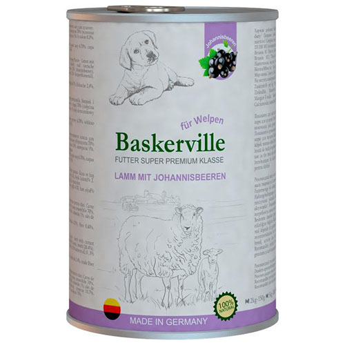 Baskerville HF Super Premium Lamm Mit Johannisbeeren. Ягненок и смородина дпя щенков
