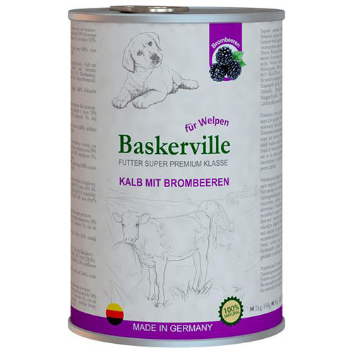 Baskerville HF Super Premium Kalb Mit Brombeeren. Телятина и ежевика для щенков