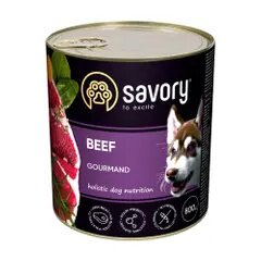 Savory з яловичиною  - Вологий корм для дорослих собак