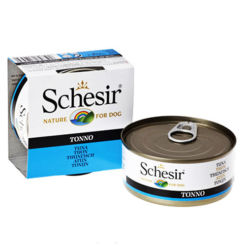 Schesir Tuna ШЕЗІР тунець натуральні консерви для собак з тунцем і рисом