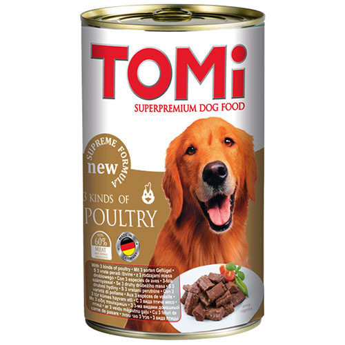 TOMi 3 kinds of poultry Томі 3 ВИДУ ПТАХИ супер преміум корм, консерви для собак
