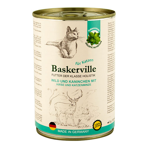 Baskerville KF Holistic Wild und Kaninchen. Оленина з кроликом для котів