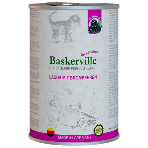 Baskerville KF Super Premium Lachs Mit Brombeeren. Лосось з ожиною для кошенят