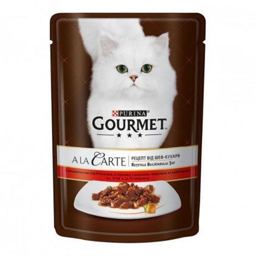 Gourmet A la Carte (Гурме А ля Карт) Шматочки з яловичиною в підл консерва для кішок