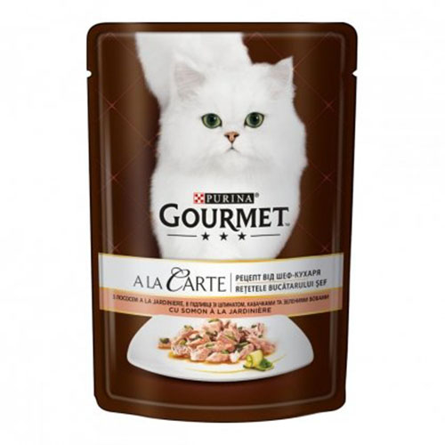 Gourmet A la Carte (Гурме А ля Карт) Шматочки з лососем в підл консерва для кішок