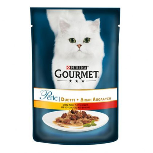 Gourmet Perle (ГурмеПерл) З куркою, яловичиною в підл консерва для кішок