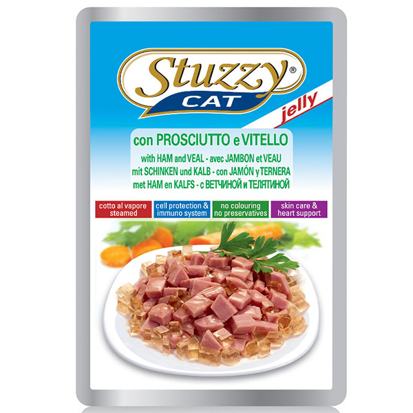 Stuzzy Cat Ham Veal ШТУЗИ КЕТ ВЕТЧИНА ТЕЛЯТИНА в желе корм для кошек