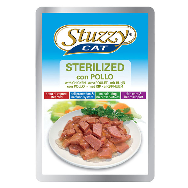 Stuzzy Cat Sterilized Chicken ШТУЗИ КЕТ СТЕРИЛАЙЗИД КУРИЦА в соусе корм для стерилизованных кошек
