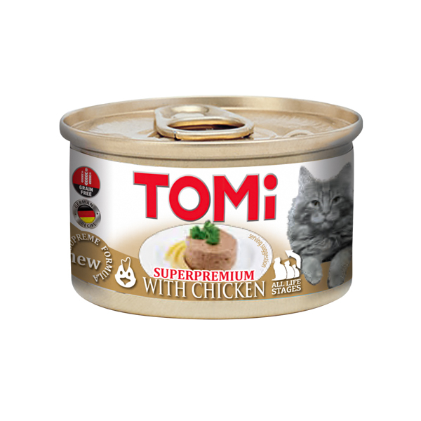 TOMi Chicken ТОМИ КУРИЦА, консервы для котов, мусс