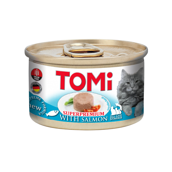 TOMi Salmon ТОМИ ЛОСОСЬ, консервы для котов, мусс