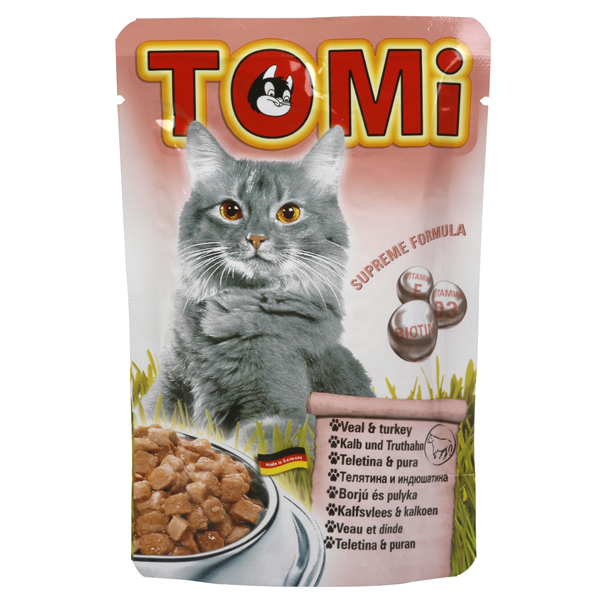 TOMi veal turkey ТОМИ М'ЯСО ИНДЕЙКА консерви для кішок, вологий корм